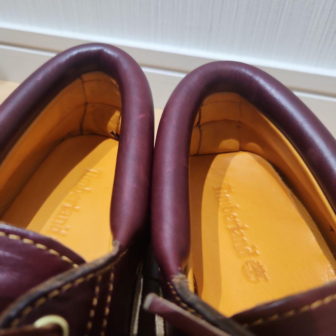 極美品　Timberland　モカシン25.5cm デッキシューズ3eye