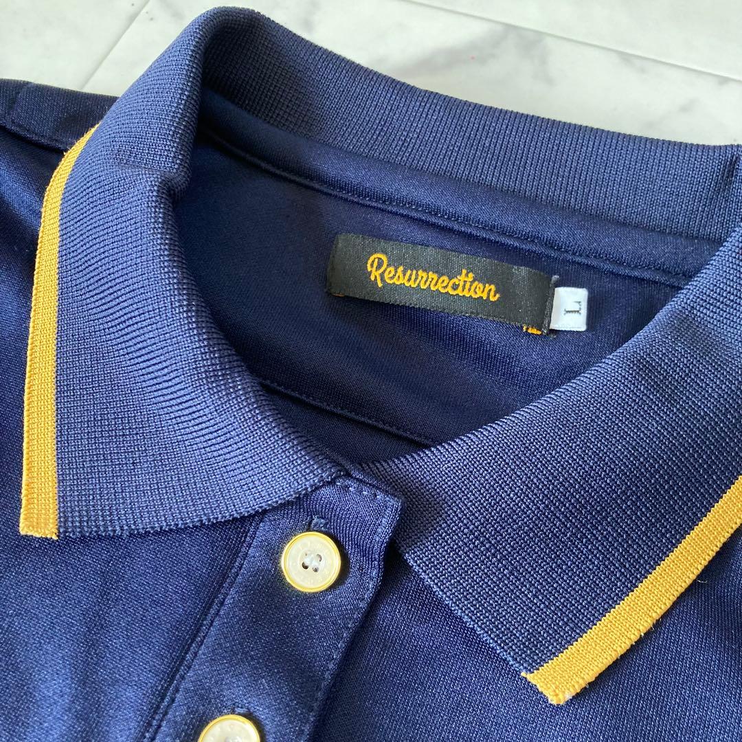⛳️美品レディースL レザレクションGM 半袖ポロシャツ 紺