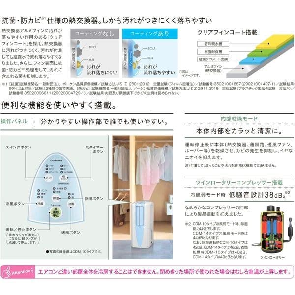 コロナ スポットクーラー 冷風衣類乾燥除湿機CDM-1017 ダクトパネルセット