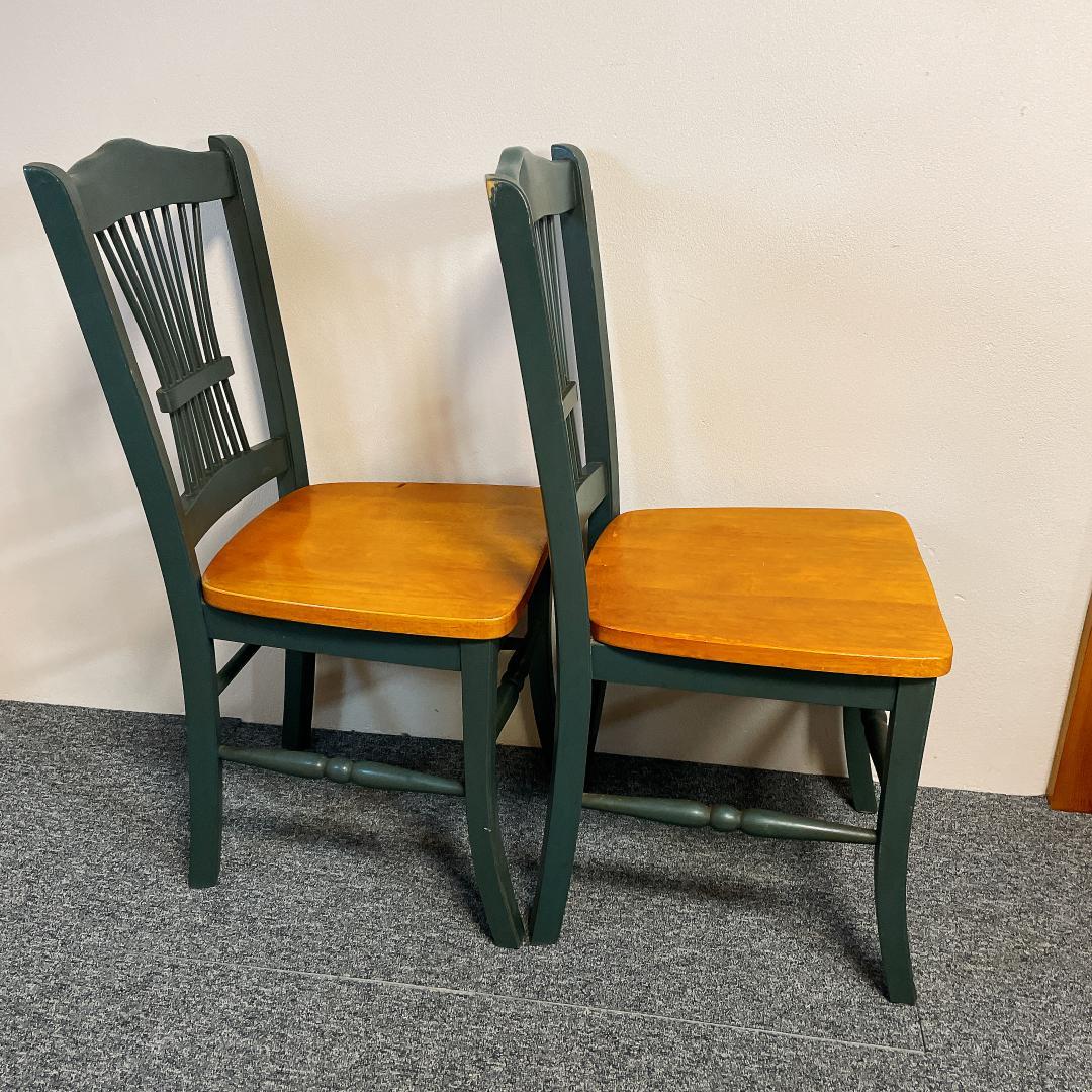 カントリースタイル　ダイニングチェアセット　シャビー　レトロ 2脚セット