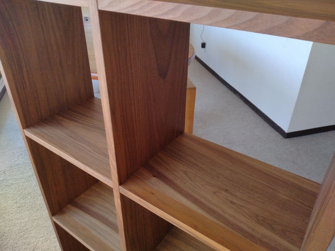 【美品】MUJI無印良品 スタッキングシェルフ3×2/ウォルナット材/ラック棚