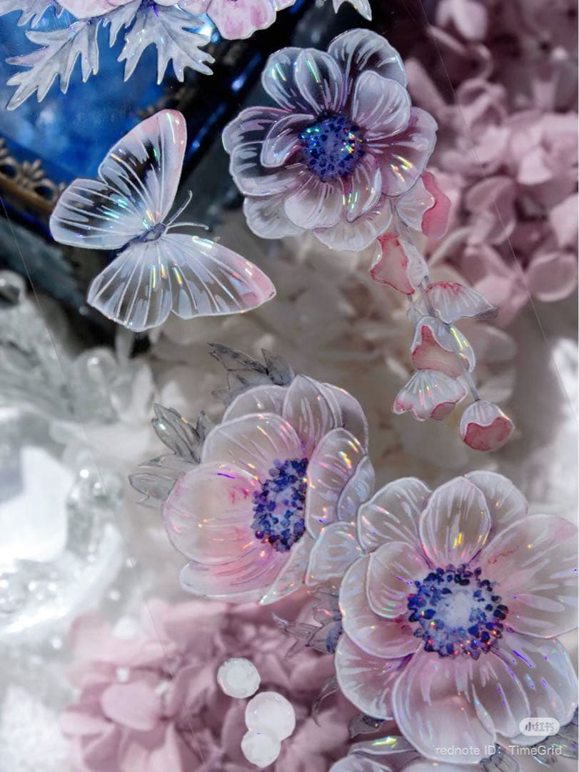 时间格子《绯云摇梦》海外マスキングテープ　マステ 【2388】