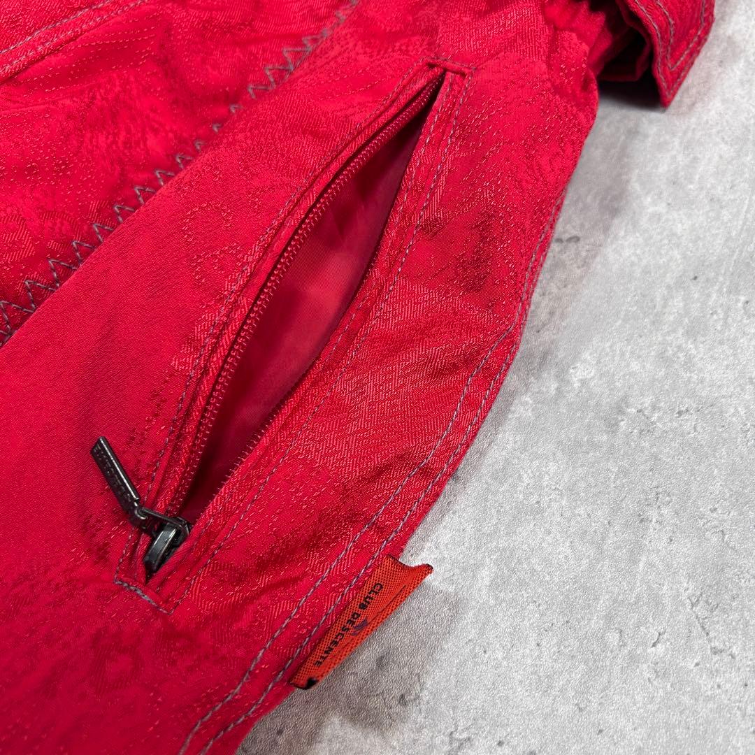 Z240 クラブ デサント スキーウェア 上下セット 赤 メンズ M 日本製