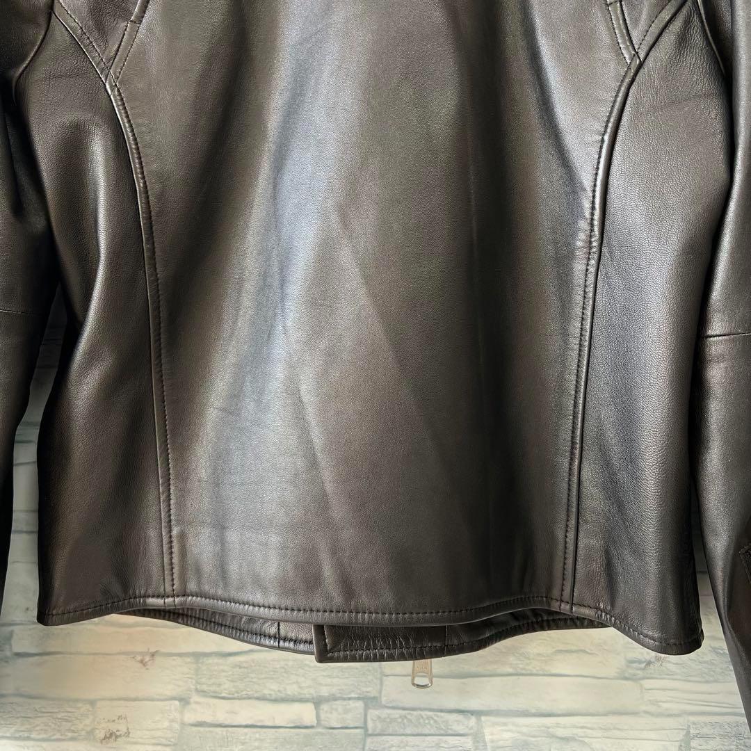 UNITED ARROWS⭐️本革ダブルライダースジャケット、黒色、サイズ40