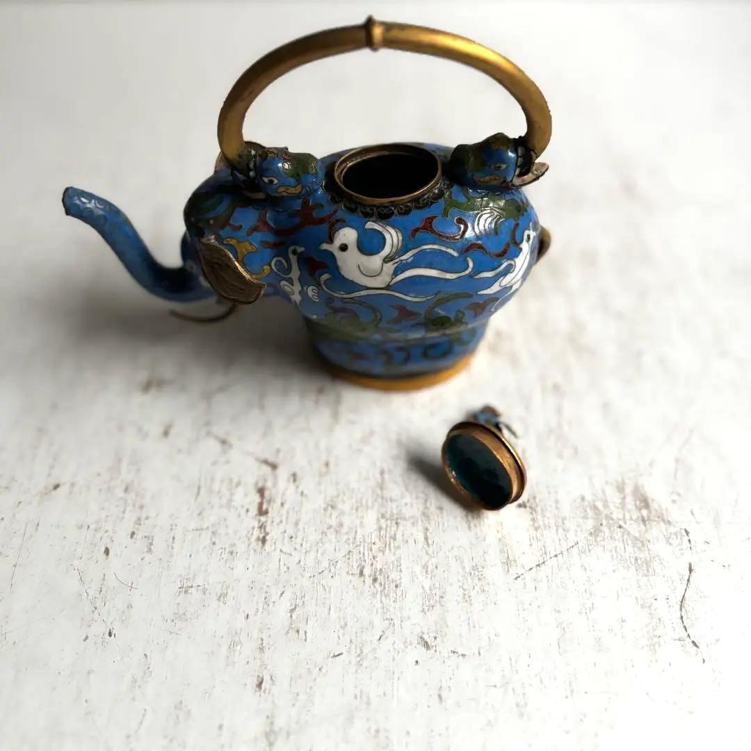 854 コレクション ヴィンテージ 七宝焼 ミニチュア 象のティーセット 景泰藍