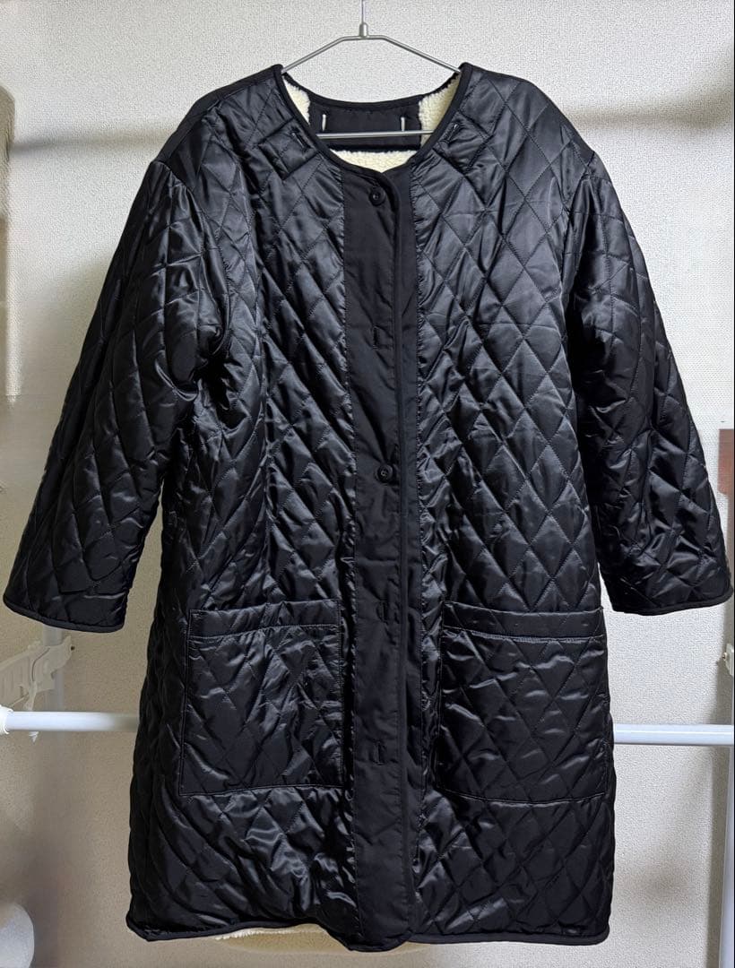 ADAM ET ROPEモッズコート/コットン/ライナー付き/ボア