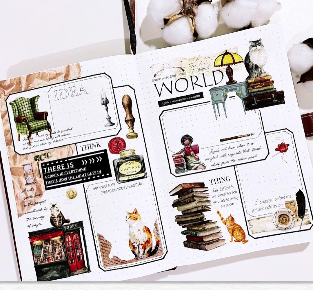 新品　カナダWT　猫書店　PET型抜きタイプマスキングテープ　マステ