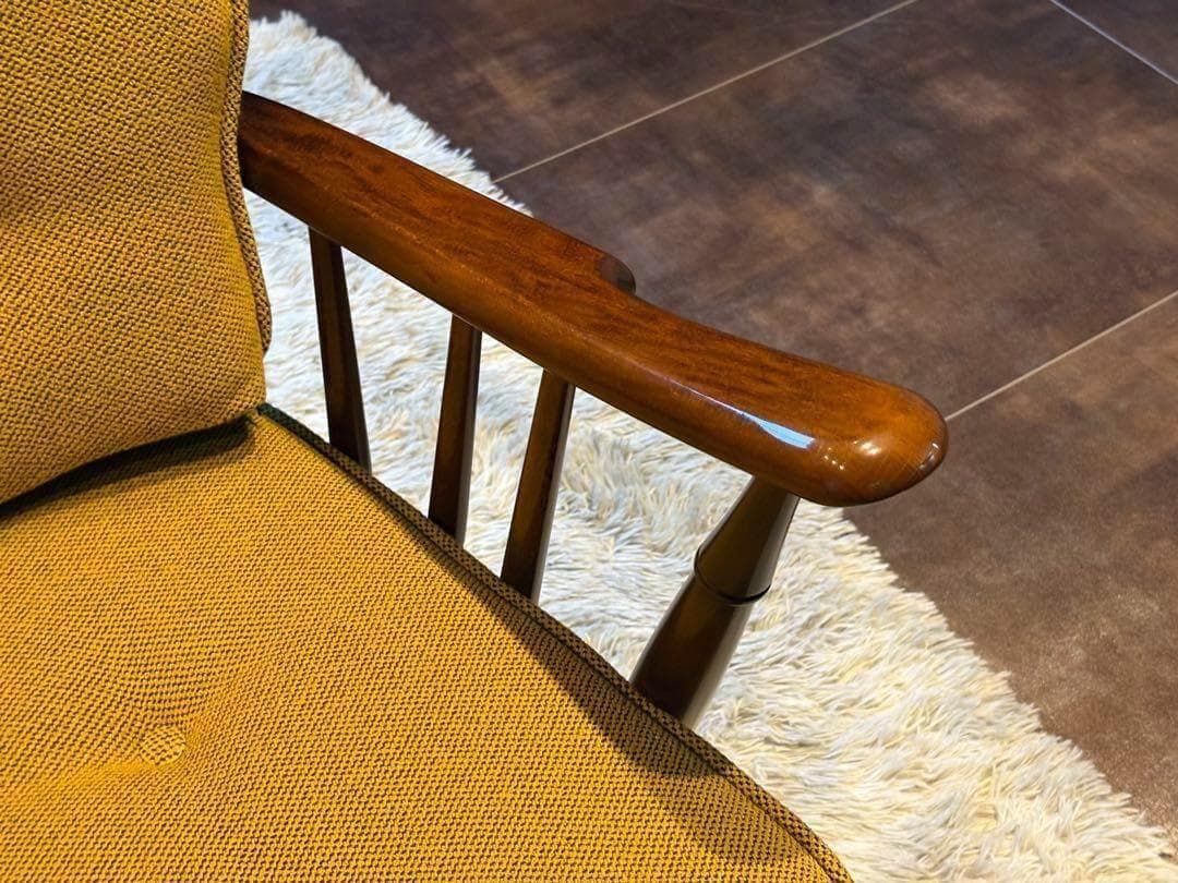 希少　尾州生地　リメイク　カリモク　3人用ソファ　クラシック　コロニアル　SRZ