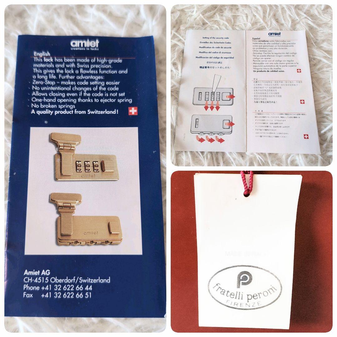 高級✨️peroniペローニ ビジネスバッグ 鍵付 自立 刻印 本革