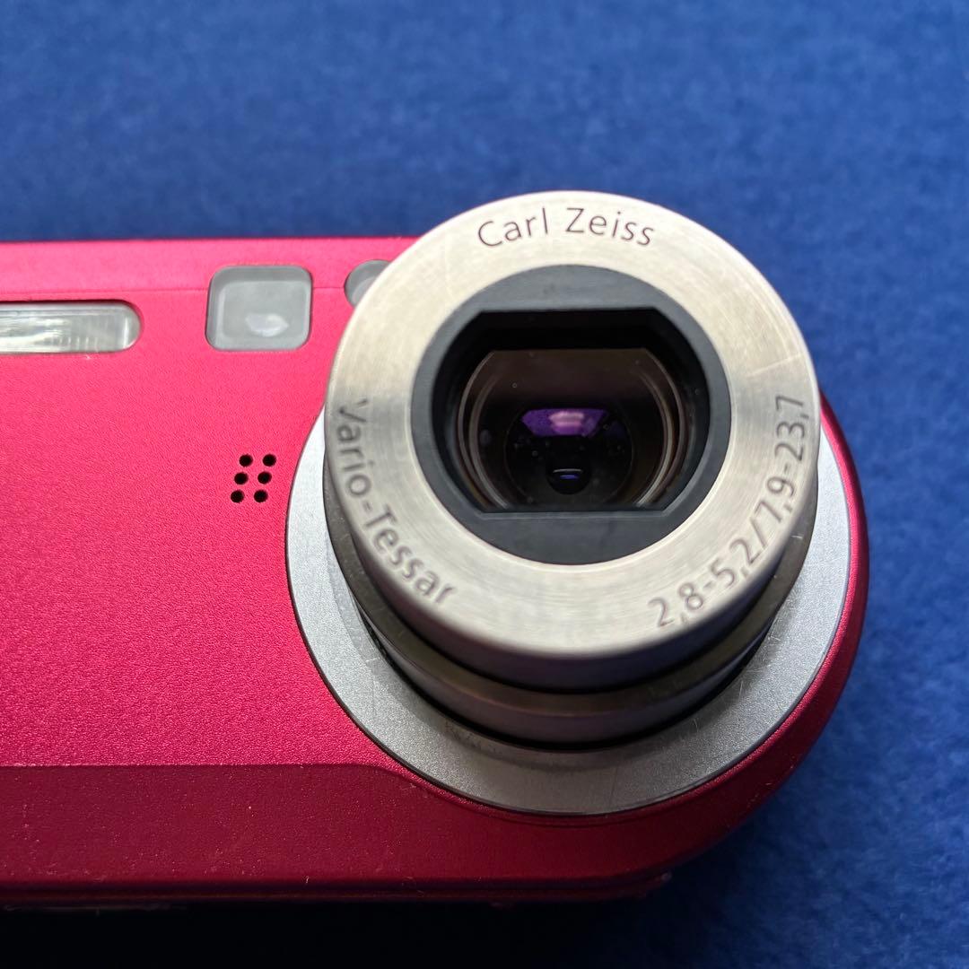 【箱・ほぼ付属品完備／完動品】SONY Cyber-shot DSC-P100赤
