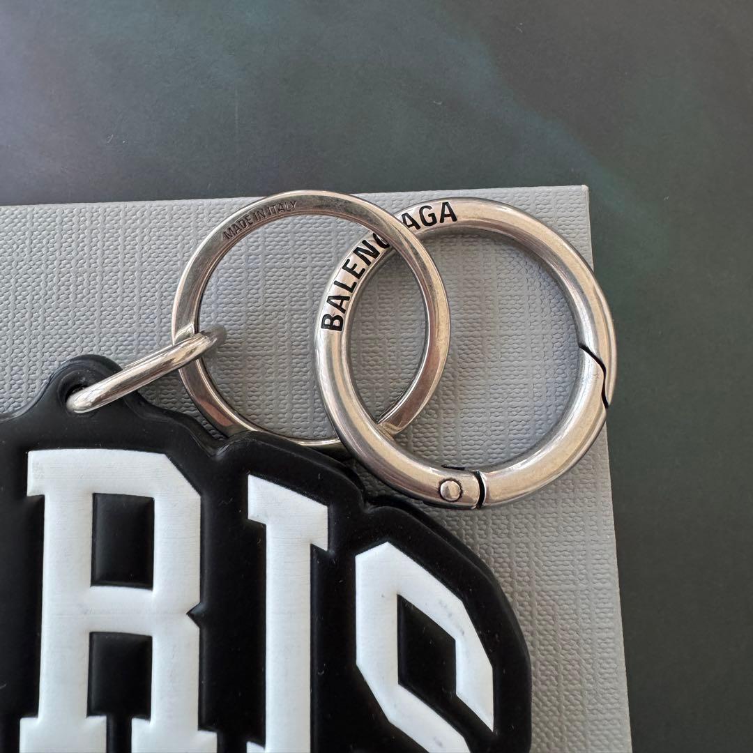 BALENCIAGA キーリング PARIS ブラック/シルバー金具