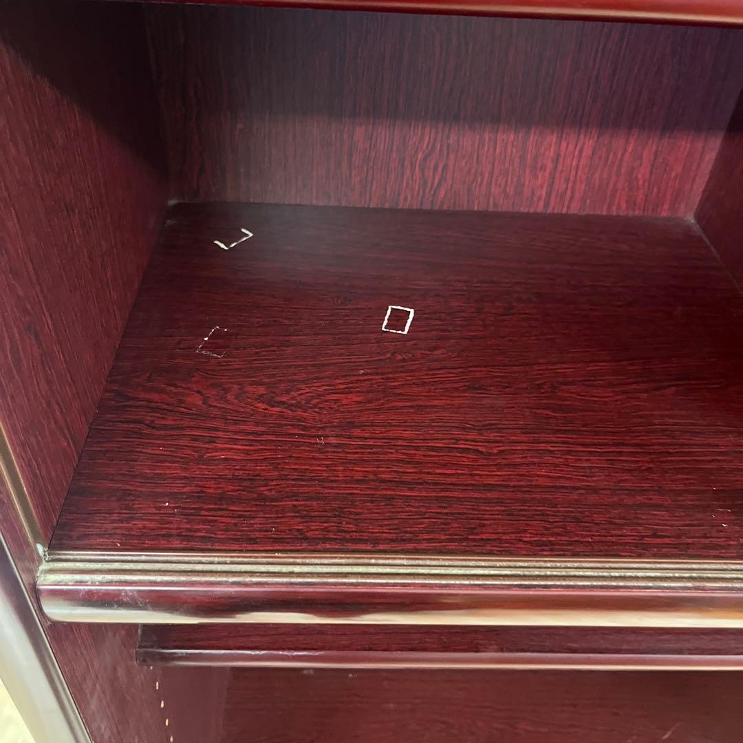 昭和 レトロ　サイドボード　食器棚　本棚　ガラスキャビネット