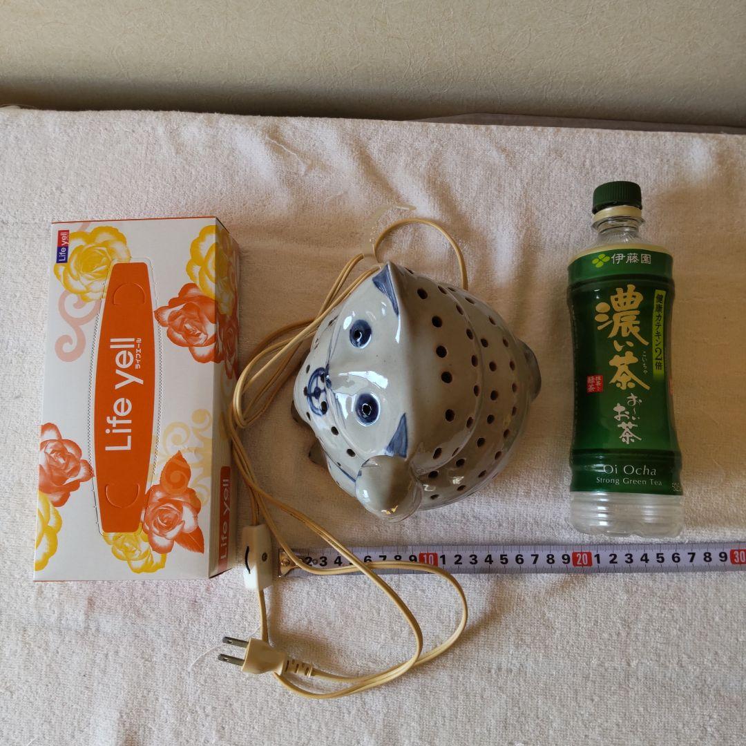 昭和レトロ　陶器の猫のランプ 　猫の照明
