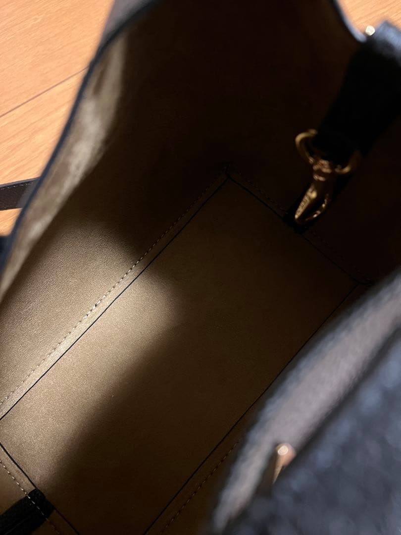 Chance チャンス メタリックアクセントバケットバッグ　ブラック