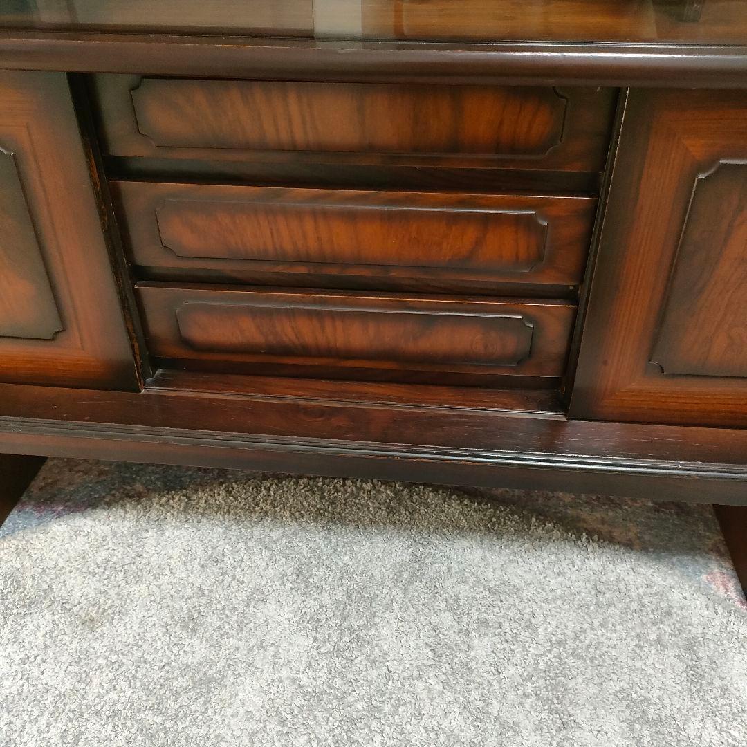 【ヴィンテージ】昭和レトロ和風ミッドセンチュリー キャビネット 飾り棚 食器棚