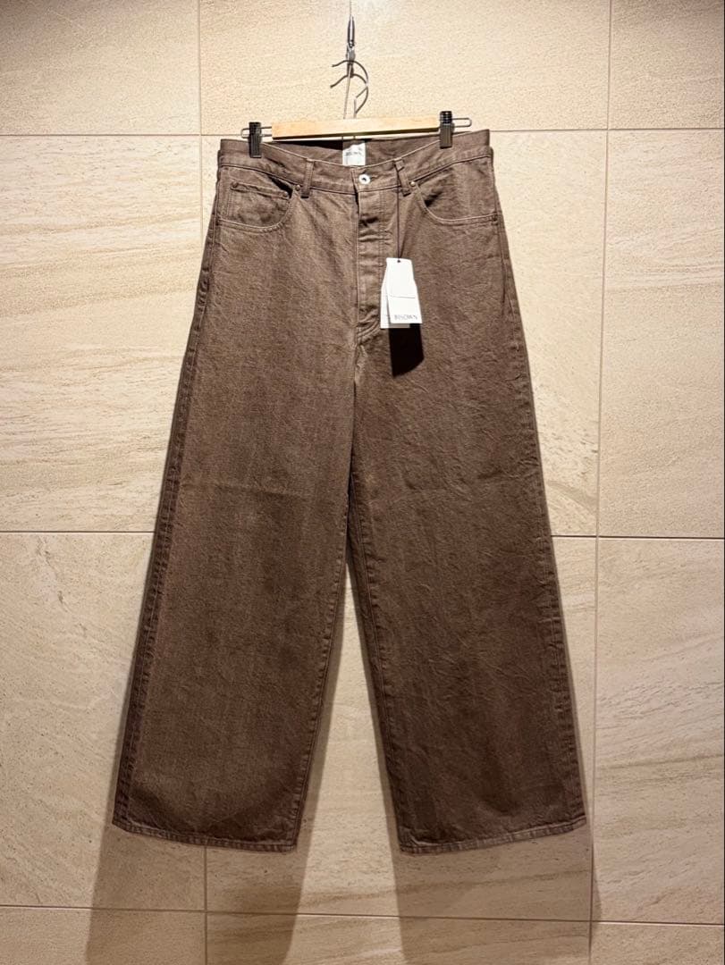 BISOWN タグ付き 新品未使用 ブラウンワイドデニム 5 AW2025
