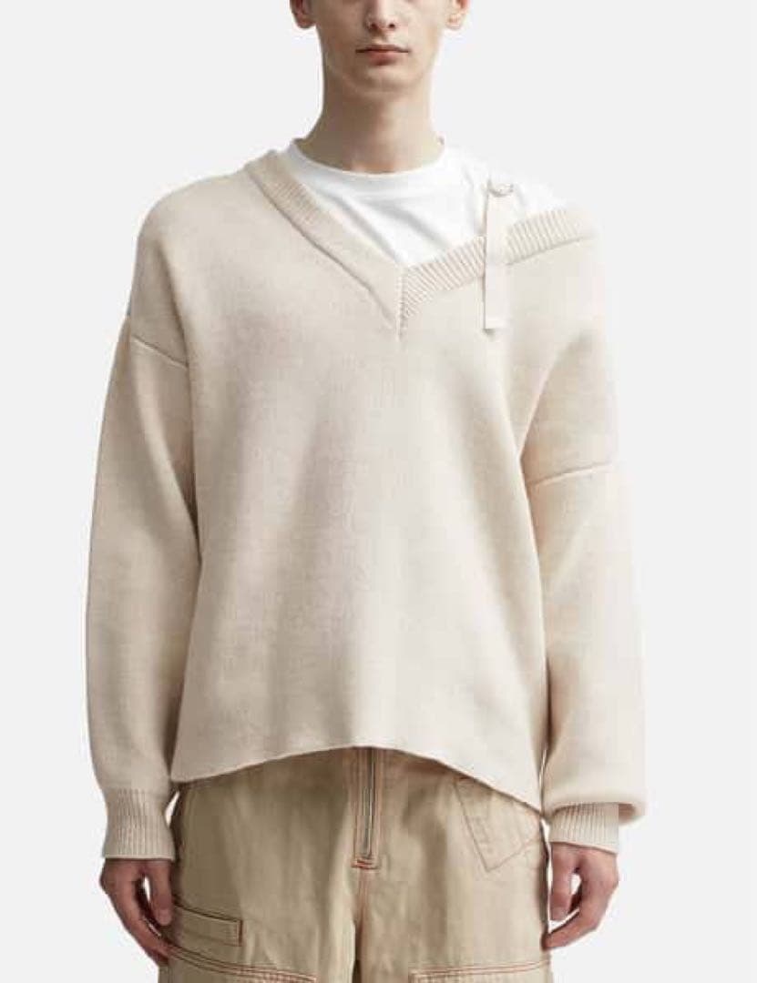 結*様 23aw JACQUEMUS sweater Vネック ウール ニット