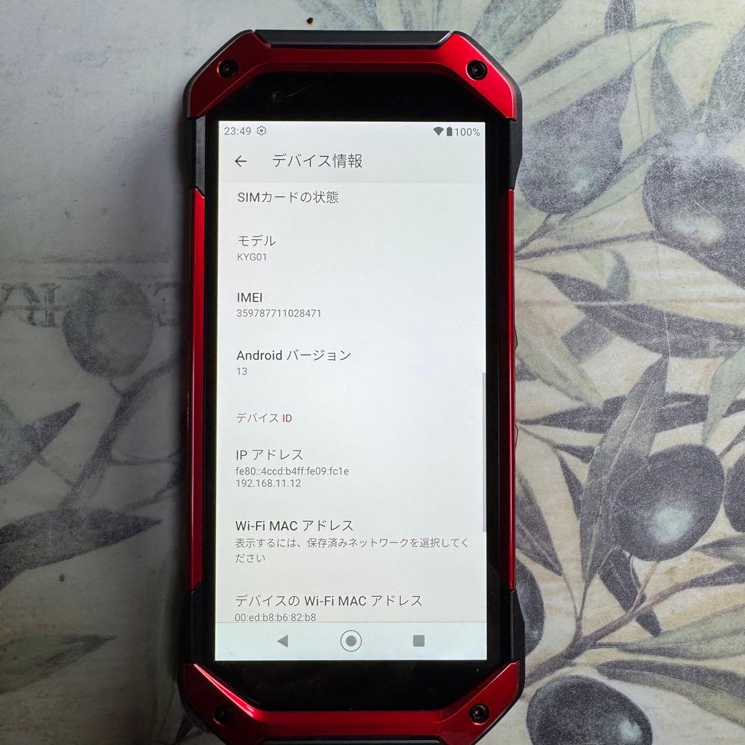 京セラ TORQUE 5G KY01 128GB SIMロック解除済み