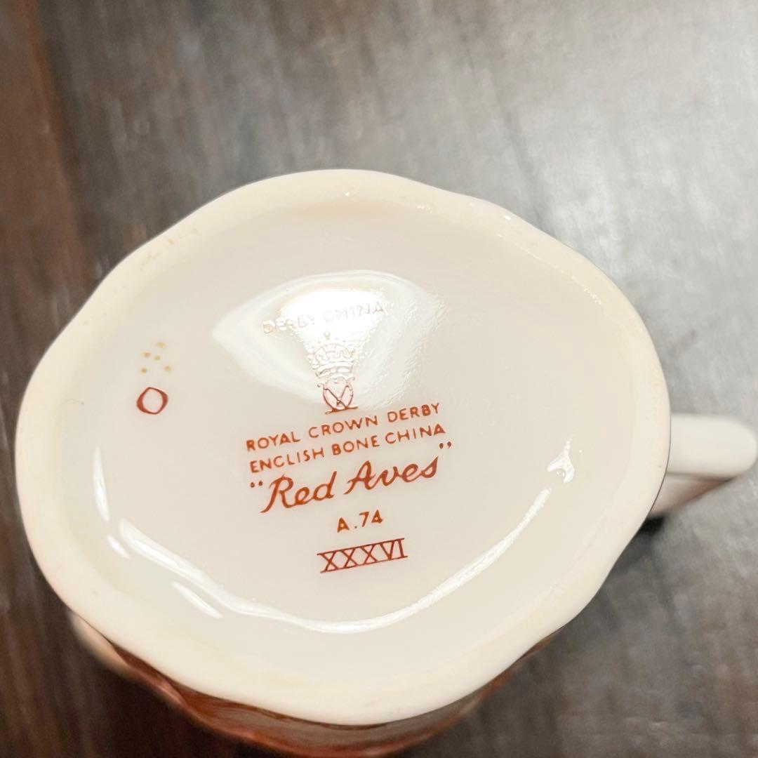 希少　70年代　ロイヤルクラウンダービー エイビス　レッド　プレート　ピッチャー