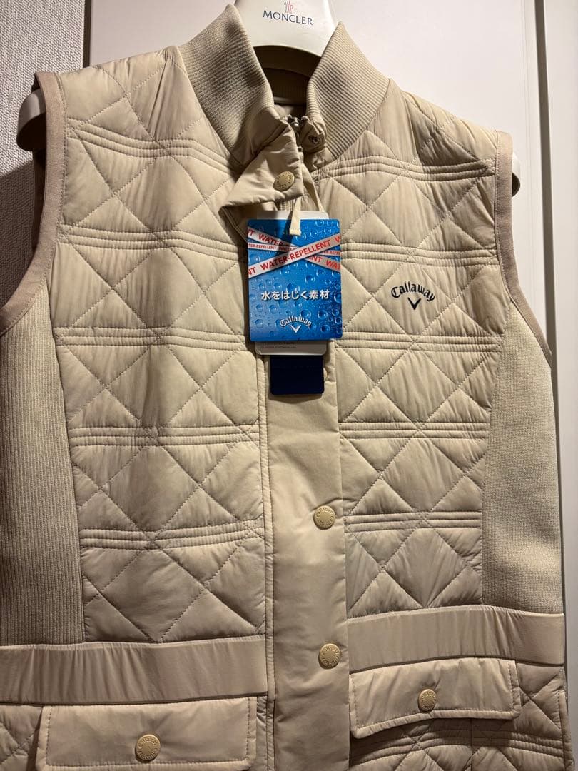 Callaway キルティングベスト クリーム色