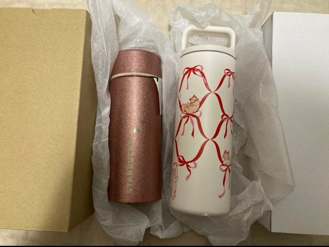 新品　スタバ　スターバックス　タンブラー　ねこ　猫　2個