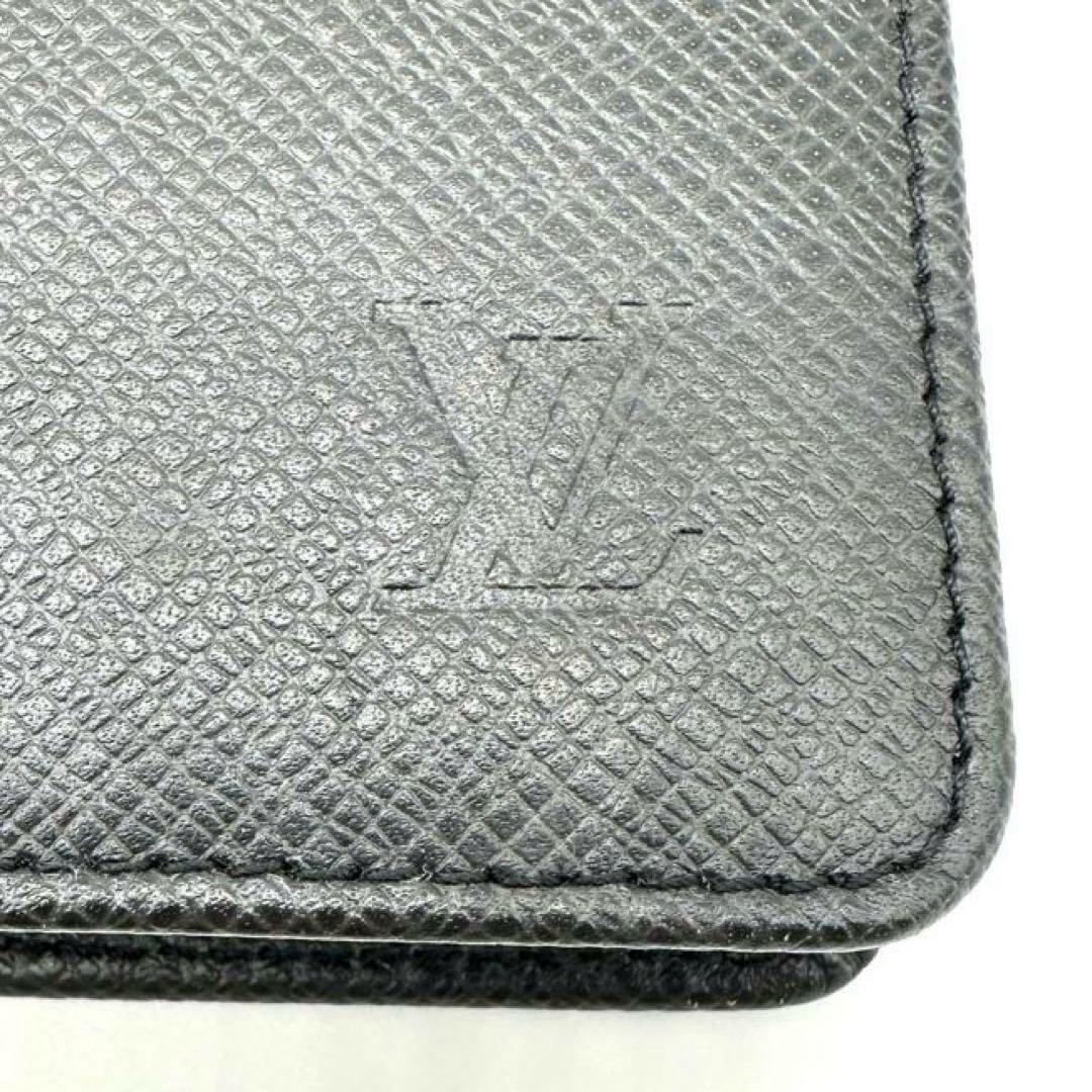 美品★ルイヴィトン 手帳カバー アジェンダMM タイガ 黒　LVロゴ　本革