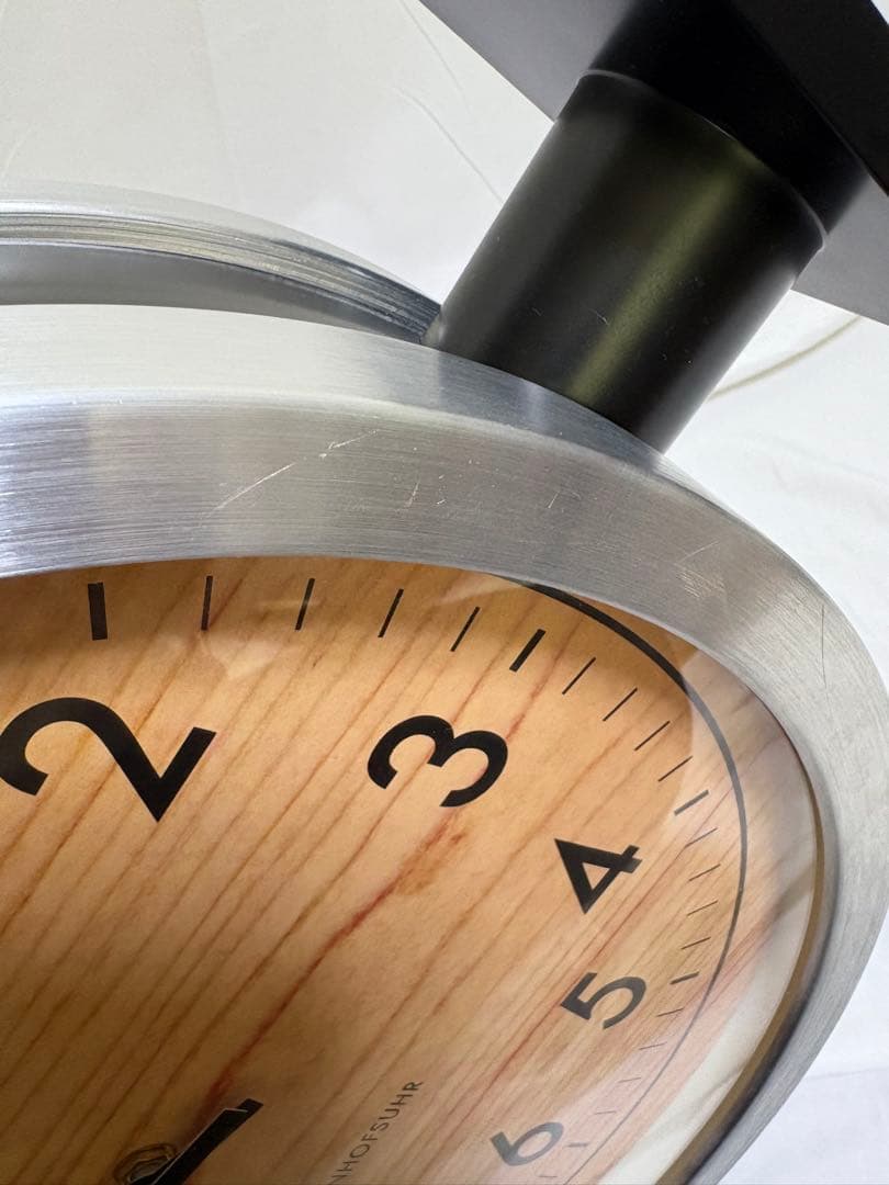 【新品未使用】インターフォルム　フランクリントン　両面時計　壁掛け　置き時計