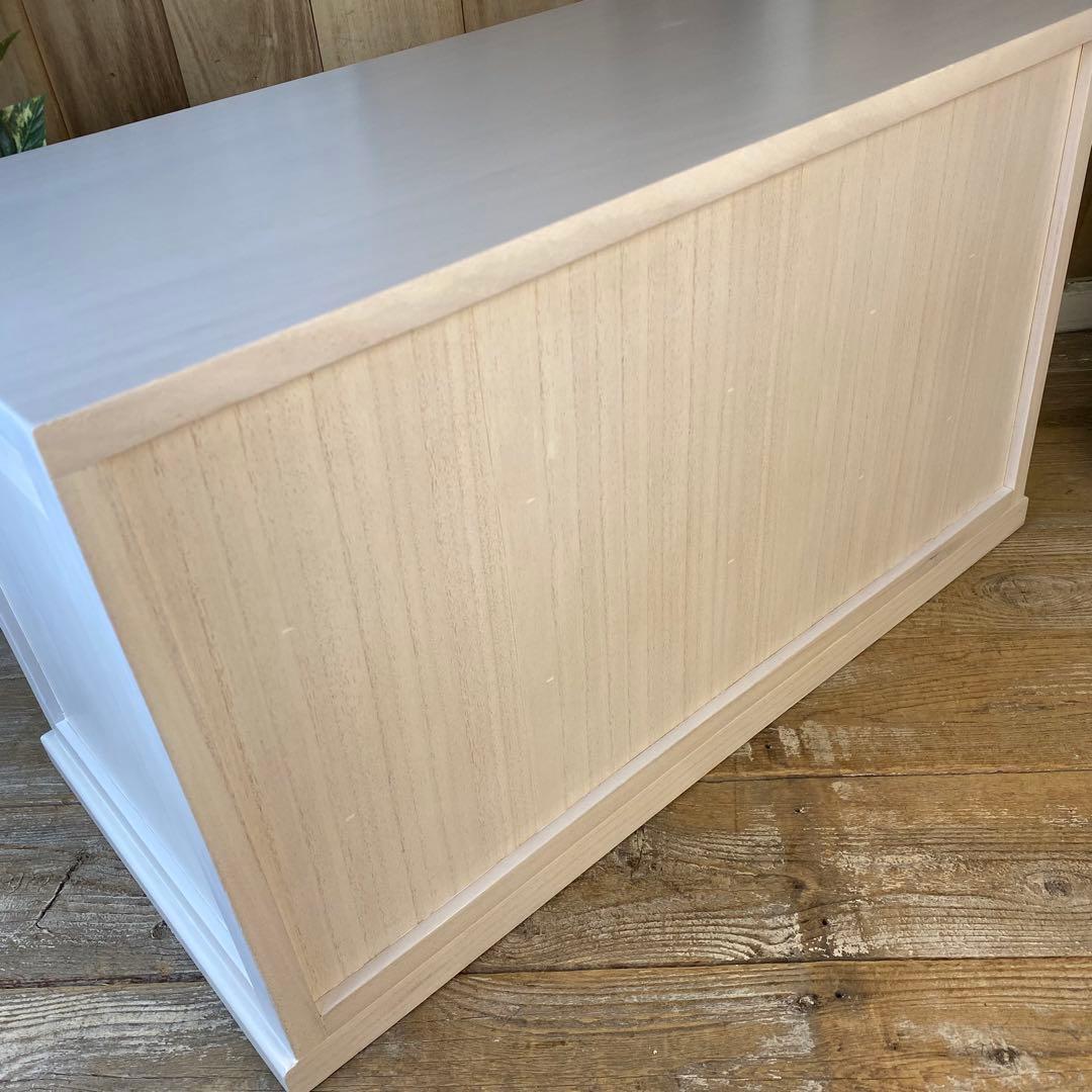 大幅値下げセール中！木製多引き出し桐チェストタンスCホワイト70㎝×41㎝横長