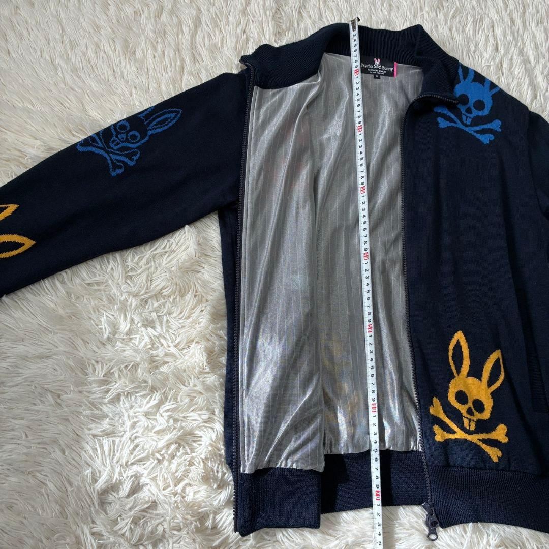 サイコバニー ジップ ニットジャケット 蓄熱　スカルラビット　Mサイズ