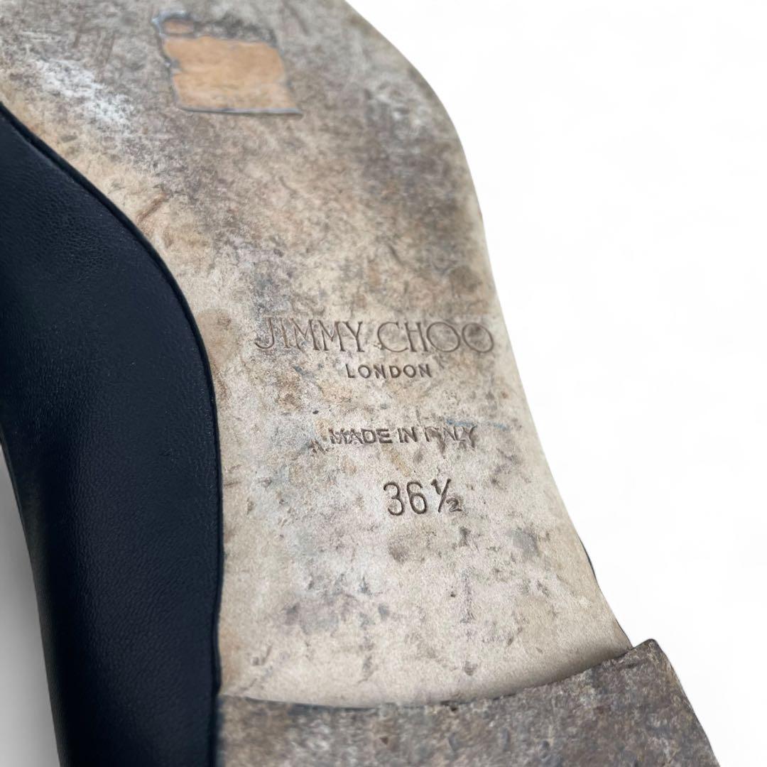 美品　ジミーチュウ　SAIA FLAT フラットシューズ レザー　メッシュ