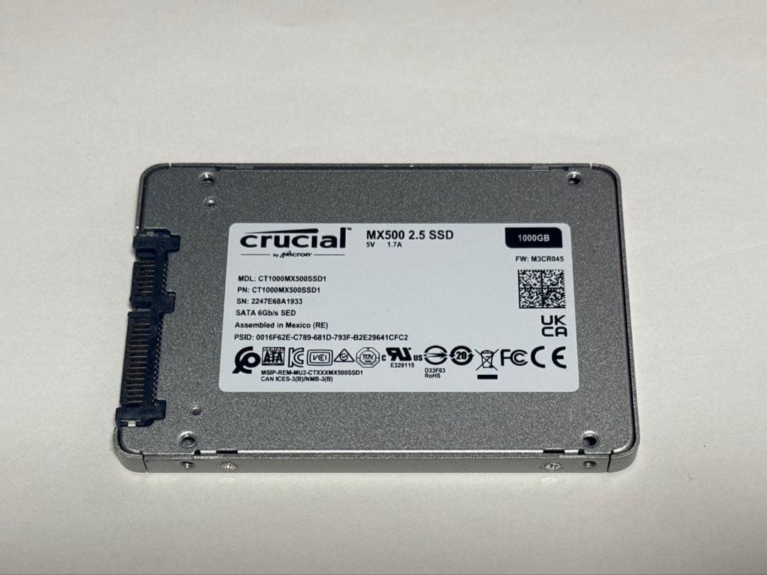 crucial 2.5インチ SATA SSD MX500 1TB