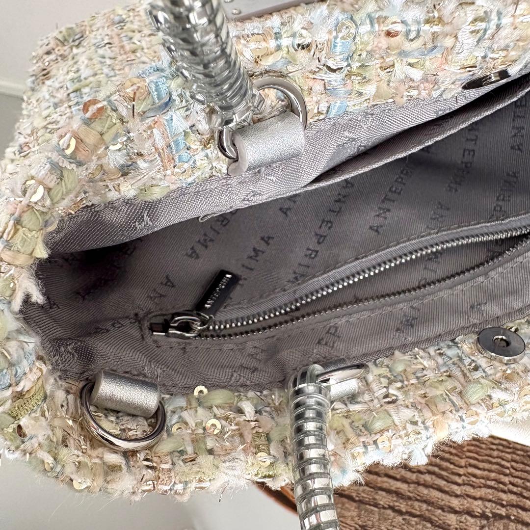 アンテプリマミスト ワイヤーツイード スモール ベージュ ハンドバッグ