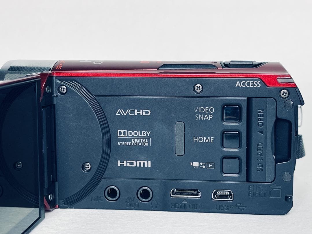 【中古】Canon キヤノン iVIS HF R32 レッド Wi-Fi カメラ