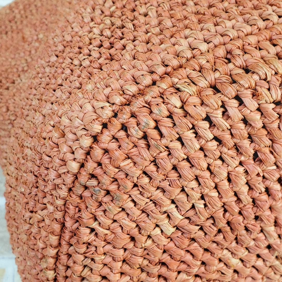 ヘレンカミンスキー ☆ ラフィア ワンショルダーバッグ カゴバッグ オレンジ