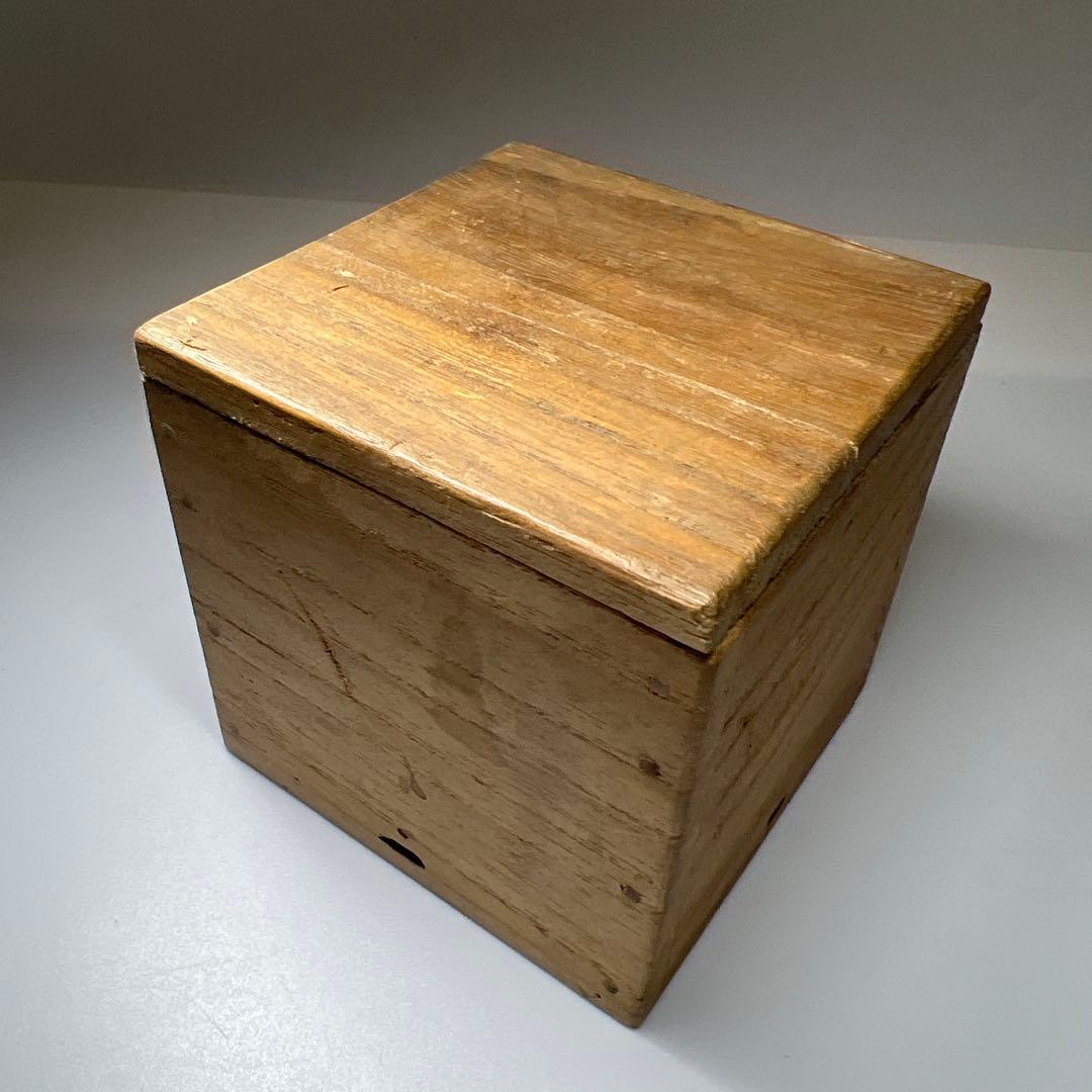 中国古玩　五良大甫呉祥瑞造　丸紋香合　木箱付　高さ約6㎝　東Y8-0109☆2F