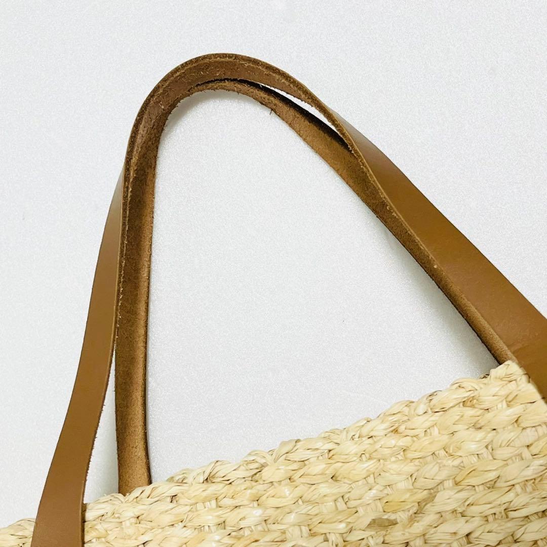 【完売品】クレドラン かごバッグ ボックス型 ファスナー 帆布 異素材ミックス