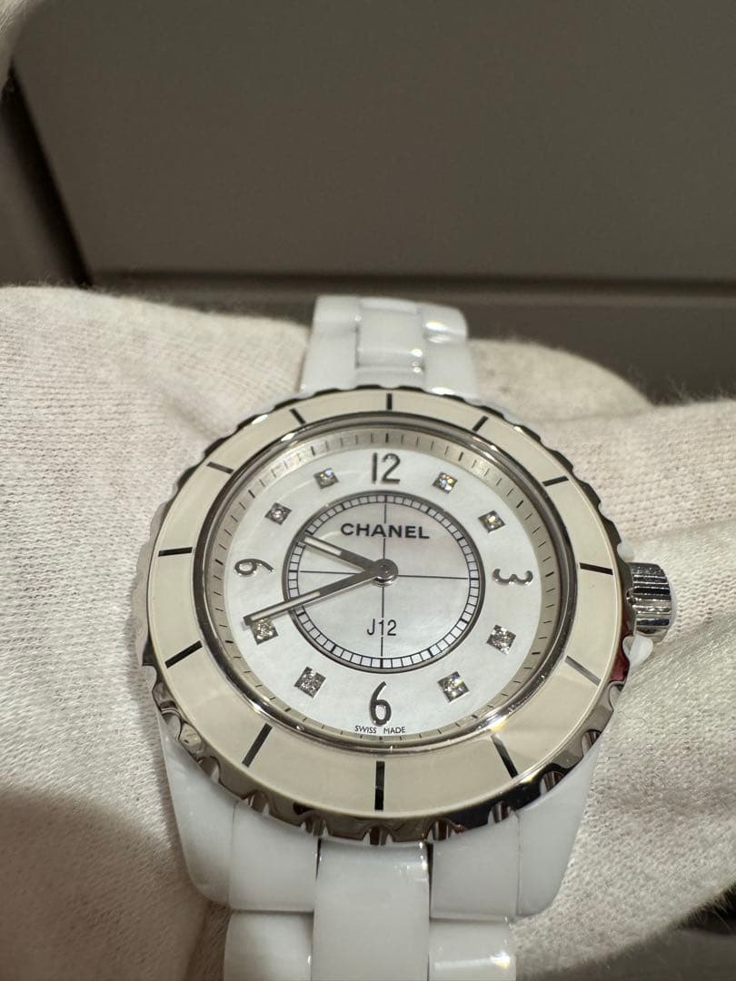 CHANEL J12 H3214 38mm 8ポイント ホワイトセラミック