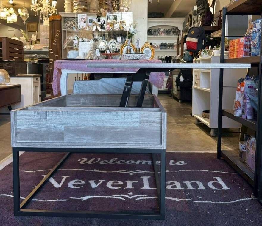 iΦ【 美品 】Ashley リフトトップ カクテルテーブル ナチュラルブラウン