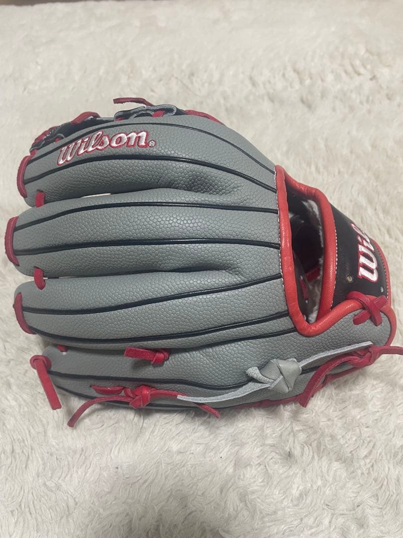 Wilson 軟式グローブ グレー/レッド