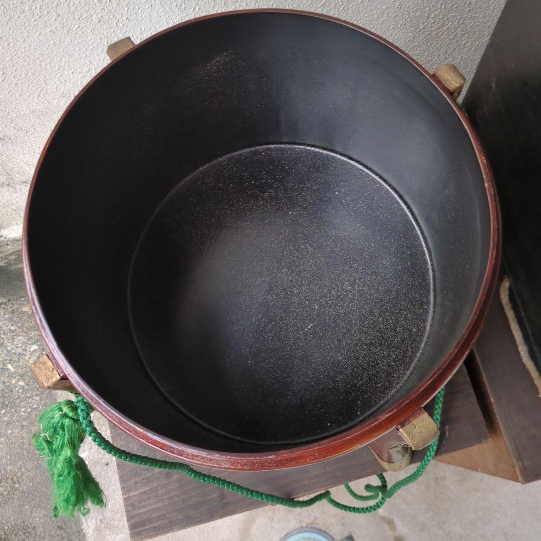 お買い物　骨董　ほかい　大名道具　漆　梨地　木製　2つ