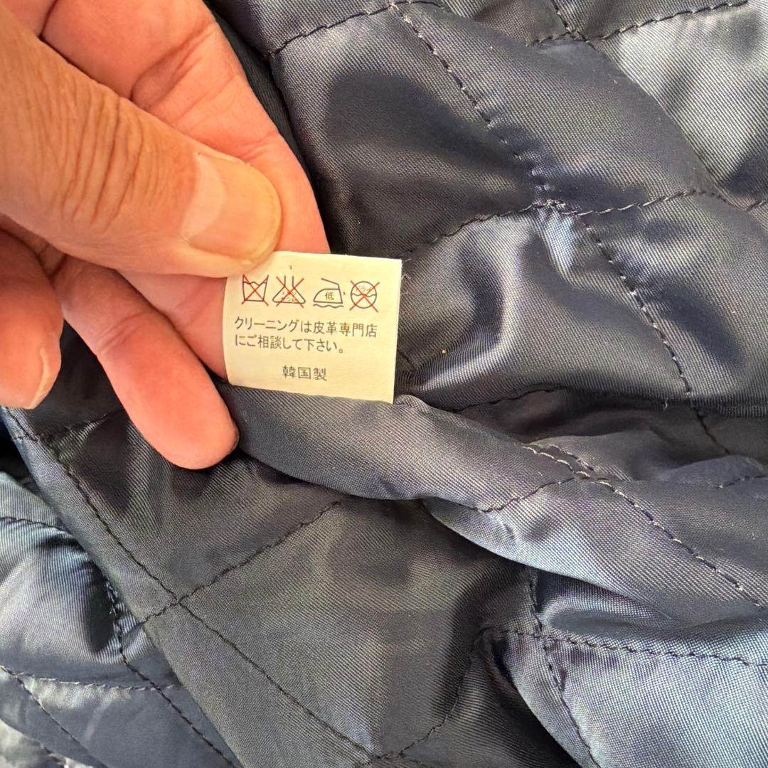 【激レア！300着限定】TEDMAN スタジャン 袖レザー 紺 42( L )