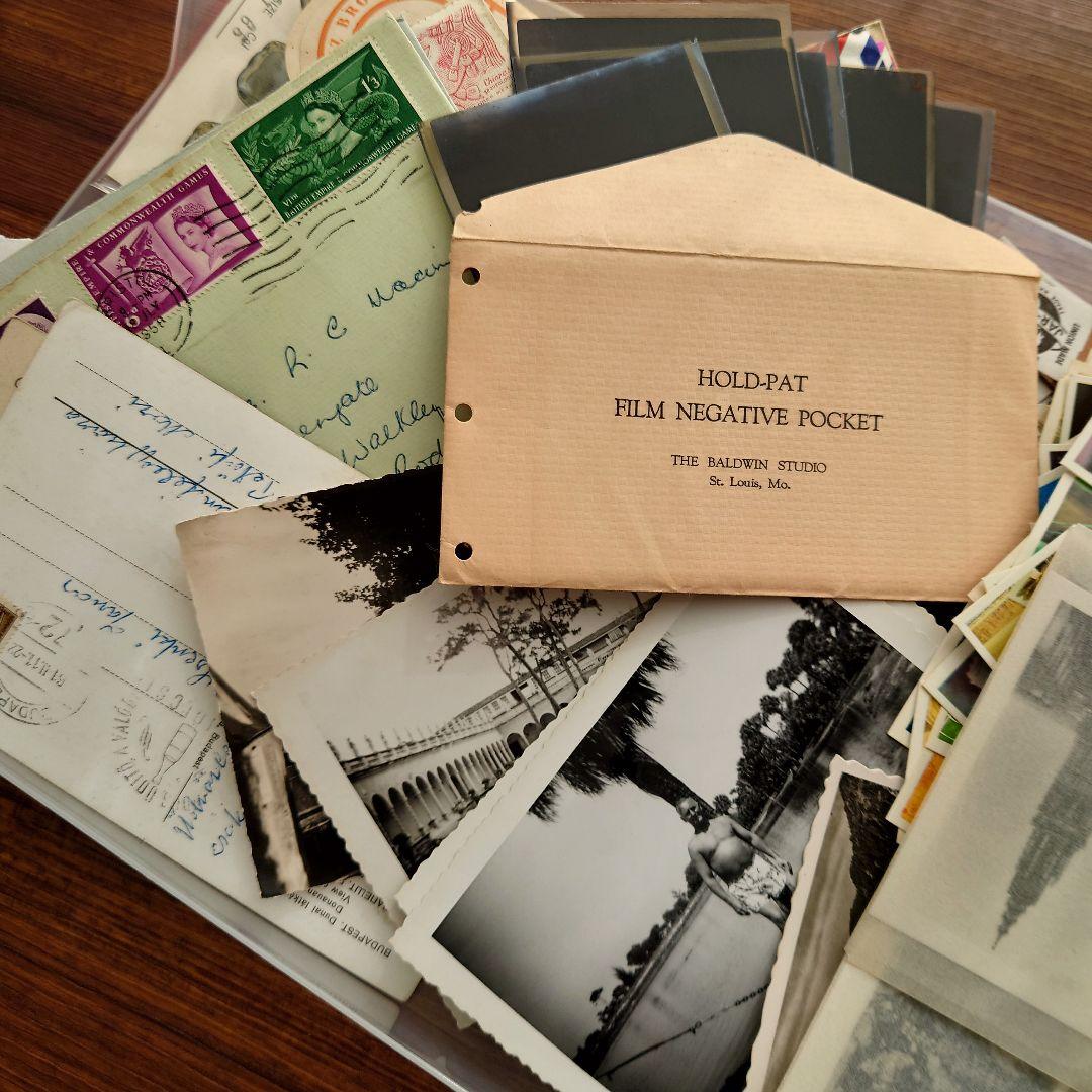 過去最大120サイズ/たっぷりephemeral box☆ヴィンテージ海外紙モノ