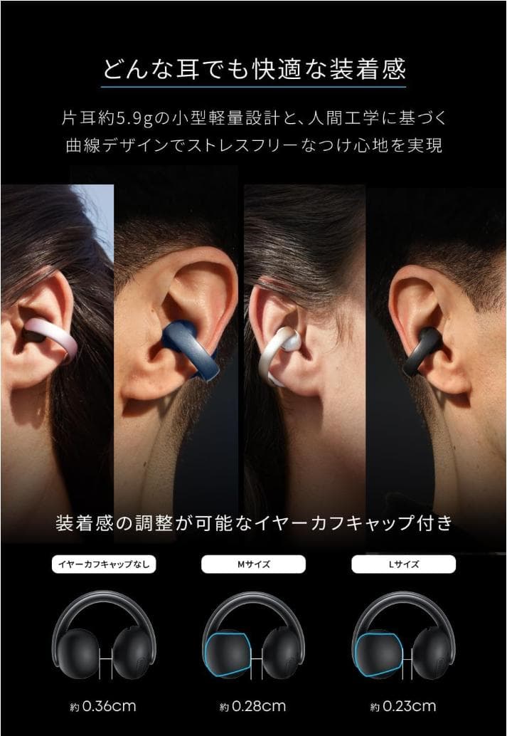 Anker Soundcore AeroClip 黒 使用回数の少ない新品同様品
