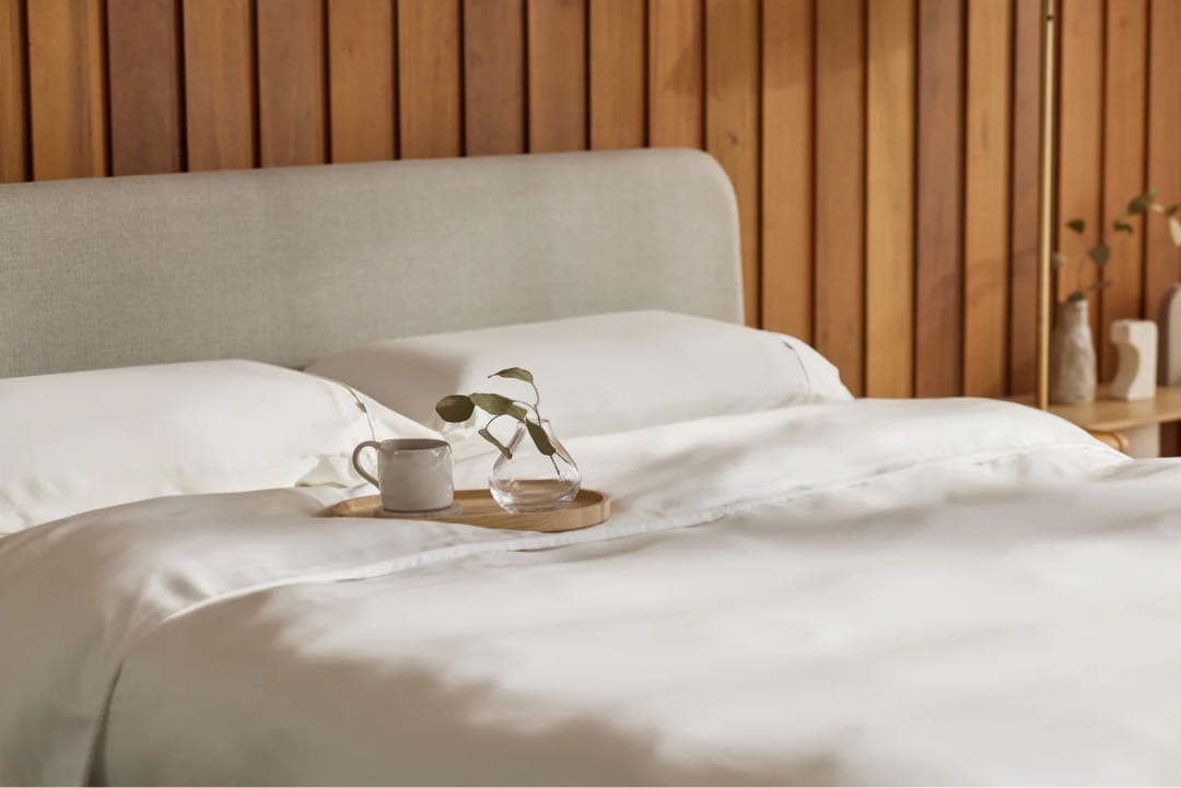 koala オールシーズン　ベッドリネン　掛け布団カバーセット　ダブル　ホワイト