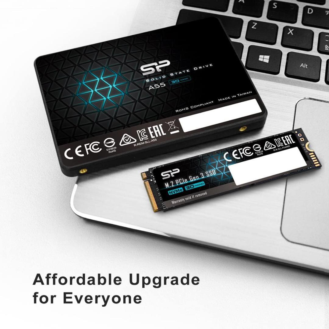 シリコンパワー SSD 1TB 3D NAND採用 A55シリーズ 使用少①