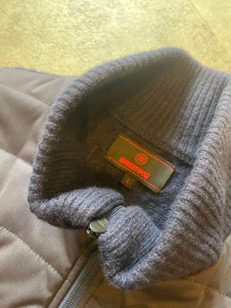 ブリーフィング　ニット✖️ナイロン　ネイビー　Ｌ