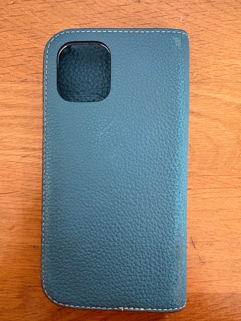 Bonaventura 手帳型iPhone12mini ブルーシアン