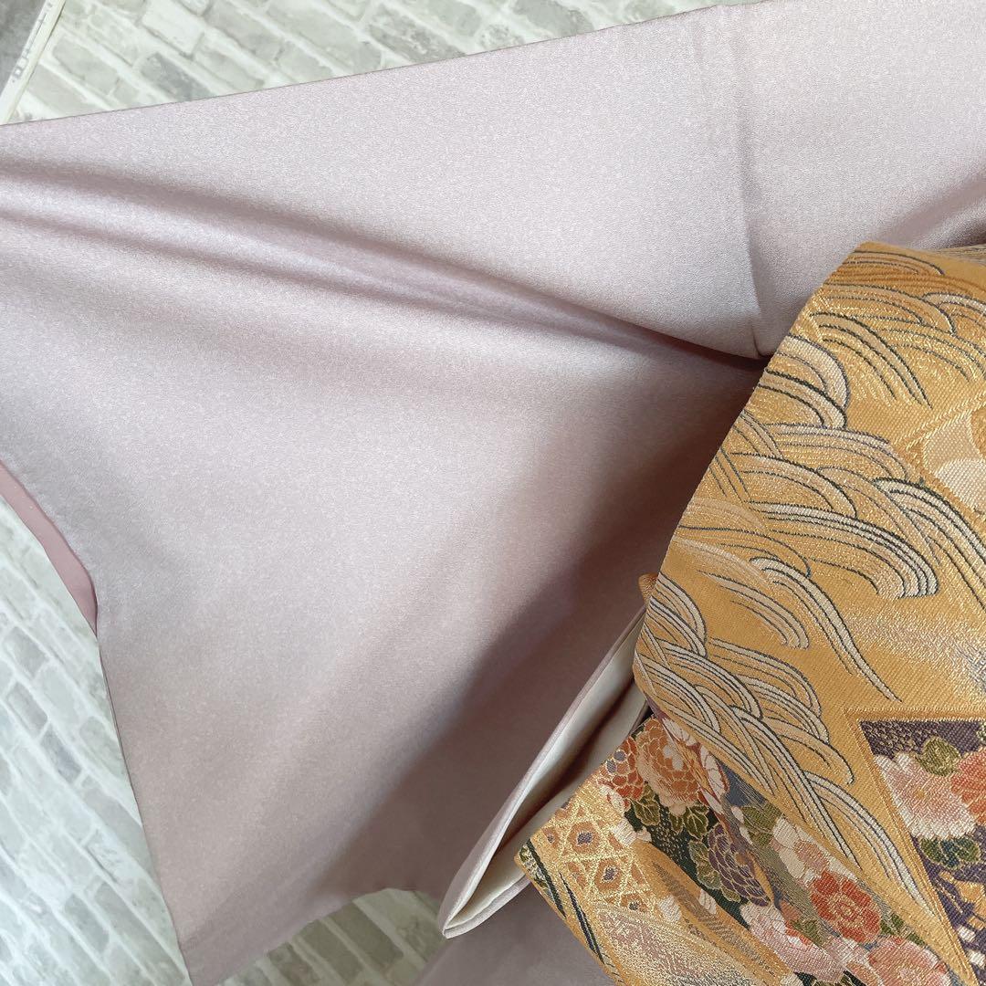 訪問着　フルセット　扇子　螺鈿加工　花々　金彩加工　入学式　卒業式　着物　Q5