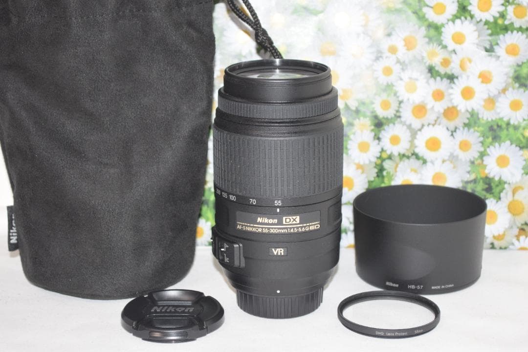 美品❤ニコン Nikon 55-300㎜❤超望遠レンズ❤手振れ補正付き❤