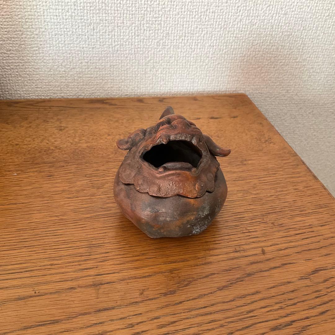 備前焼　獅子香炉　片手にのる香炉